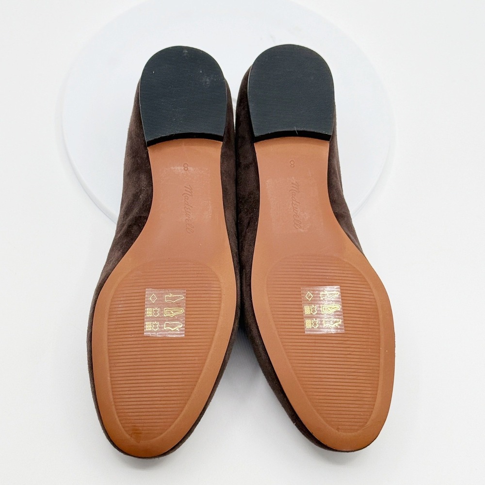 Madewell April Ballet Flat Size 7 Carob Brown Suede Womens NEW - Picture 5 of 11